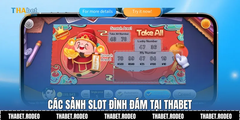 Các sảnh slot đình đám tại THABET